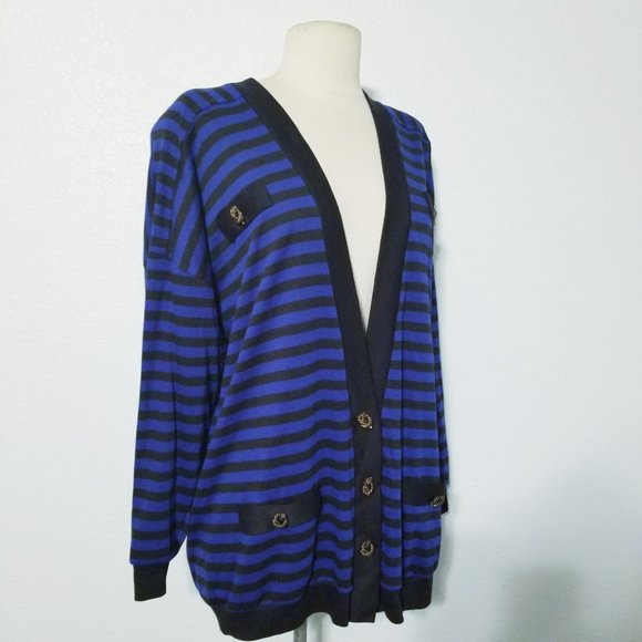Vintage 80's Retro Striped Sweater - Picture 2 of 6